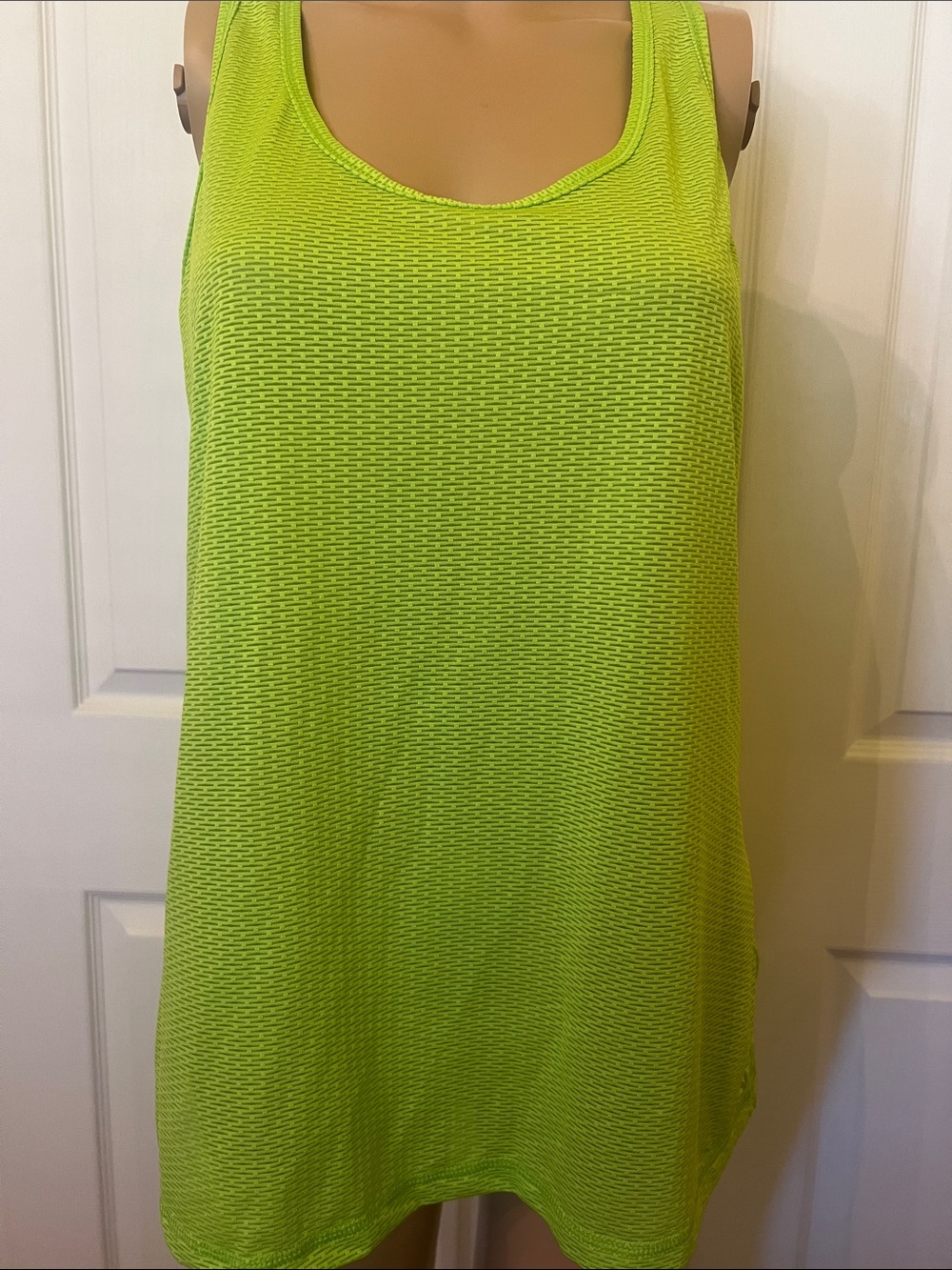 Xersion Neon Lime Mesh Swim Cover-Up /Workout Tank Top
